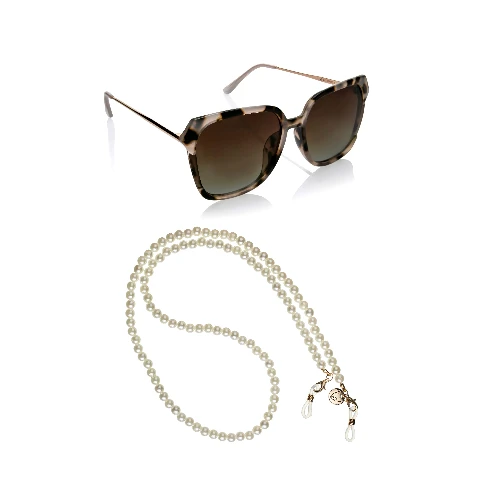 Unisex Gift Set saulesbrilles VOYAGE BROWN LA09-02